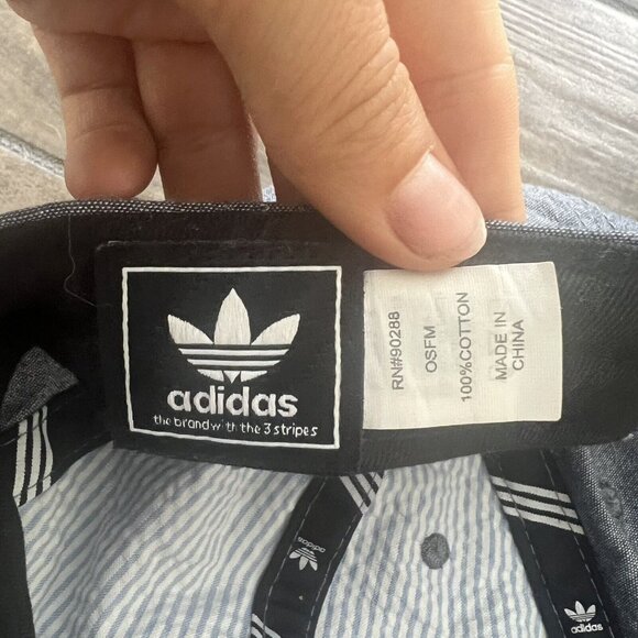 Adidas Gray Ish Blue Black Cap Hat One Size Fits Most - Picture 3 of 4